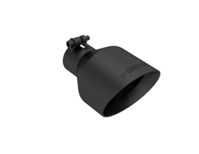 MBRP Black-Coated Tip 2.5in ID, 5in OD Out, 8in Length, Angle Cut, Dual Wall