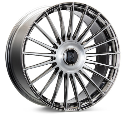 Vossen HF-8 22x9 Inch Wheel with 5x120 Bolt Pattern, ET30 Offset - EMC Polished Brushed Finish