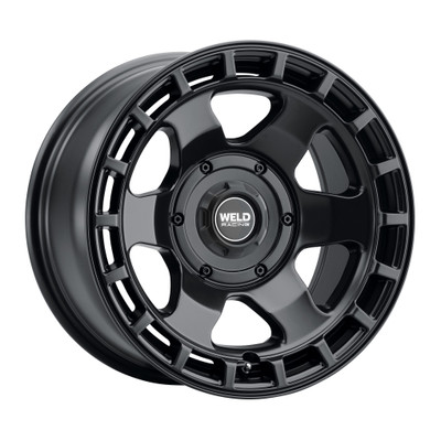 Weld Off-Road Ridge Wheel Satin Black 17x9 | 5x114.3 BC (5x4.5) / 5x127 BC (5x5) | -12 Offset | 4.50 Backspacing - fits Jeep Wrangler JL 2018-2026, Jeep Wrangler JK 2007-2018, Jeep Gladiator JT 2020-2026