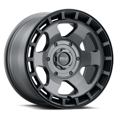 Weld Off-Road Ridge Wheel Satin Gunmetal 17x9 | 5x114.3 BC (5x4.5) / 5x127 BC (5x5) | -12 Offset | 4.50 Backspacing - fits Jeep Wrangler JL 2018-2026, Jeep Wrangler JK 2007-2018, Jeep Gladiator JT 2020-2026