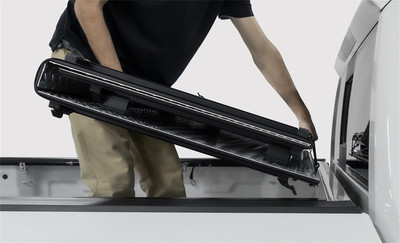 Access Hard Folding Tonneau Cover, Vinyl-Wrapped Composite - Black Urethane | 2024-2026 Ford Ranger 5ft Box - B3010089