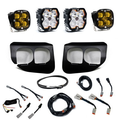 Baja Designs 20-22 Ford SD Squadron 2.0 Fog Pocket Kit Amber product photo