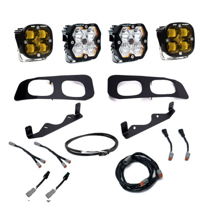 Baja Designs 2023+ Ford SD Squardon Fog Pocket Kit Amber product photo
