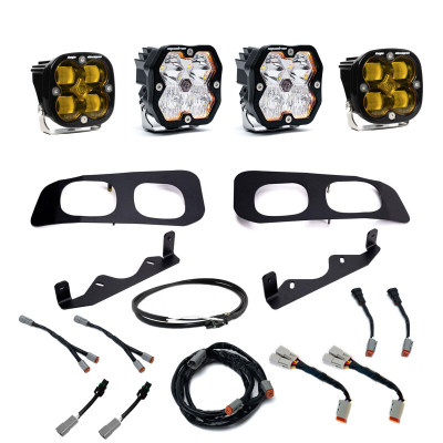 Baja Designs 2023+ Ford Super Duty Squadron Sport Fog Pocket Kit Amber product photo