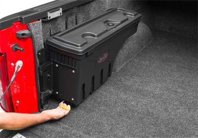 Undercover Accessory (Swing-Out Storage Case) - 2015-2026 Ford F-150 Drivers Side - Black Smooth - SC203D