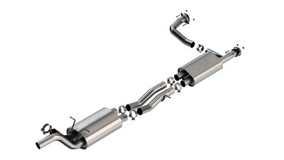 Borla 60755 S-Type 3-inch true dual exhaust mid-section for 2025-2026 Ram 1500 RHO 3.0L Twin Turbo Hurricane High Output with internal H-pipe