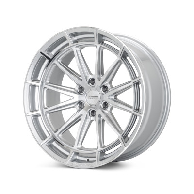 Vossen HFX-5 Silver Polished Wheel 22x9.5 | 6x135 BC | ET20 (HFX5-2F24) front face view - fits Ford F-150 2004-2026, Lincoln Navigator 2003-2026, Ford F-150 Raptor 2010-2026, Ford Expedition 2003-2026