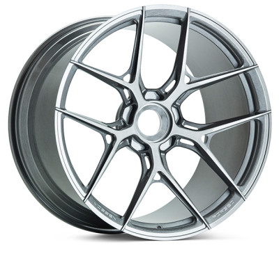 Vossen Forged S21-01 Brushed Light Smoke Wheel 21x10.5 | 5x132 BC | ET22 (S21-01-1M505) front face view - fits