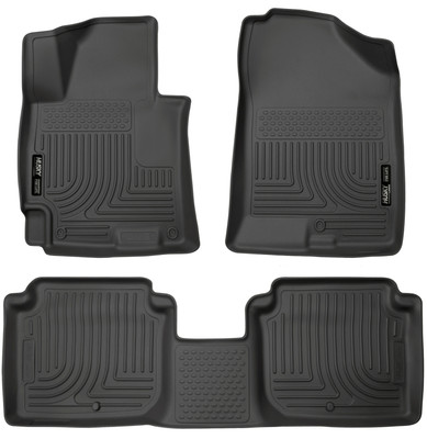 Husky Liners WeatherBeater Combo Floor Liners, Black for 2014-2016 Hyundai Elantra - Part #98941