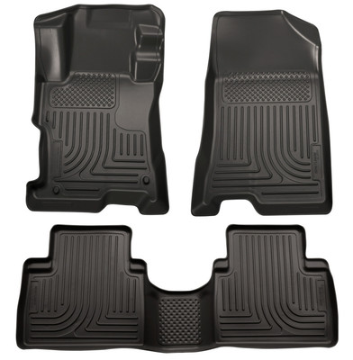 Husky Liners WeatherBeater Combo Floor Liners, Black for 2011-2013 Kia Sorento - Part #98811