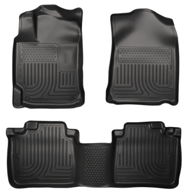 Husky Liners WeatherBeater Front & 2nd Row Seating Floor Liners, Black for 2013-2017 Lexus ES300h / ES350 - Part #98961