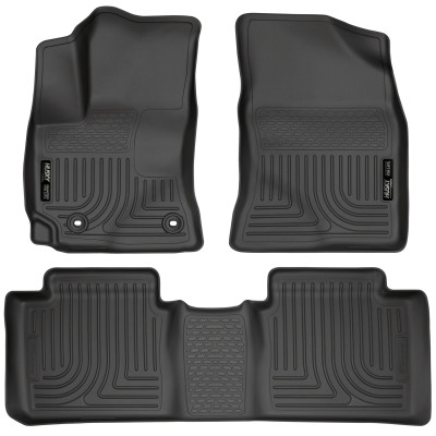 Husky Liners WeatherBeater Front & 2nd Row Seating Floor Liners, Black for 2014-2019 Toyota Corolla - Part #99521