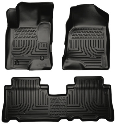 Husky Liners WeatherBeater Series Front & 2nd Row Seating Floor Liners, Black for 2012-2015 Chevrolet Captiva Sport - Part #96321