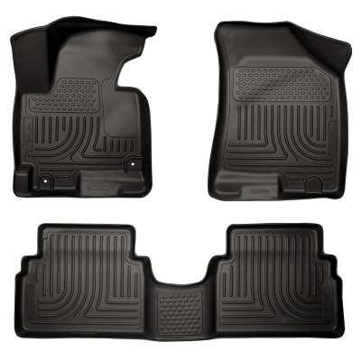 Husky Liners WeatherBeater Combo Front & 2nd Row Floor Liners, Black for 2014-2018 Hyundai Tucson w/Retain Hooks - Part #99831