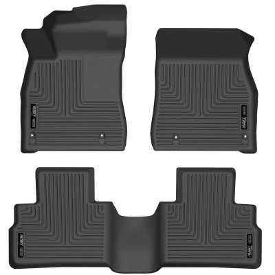 Husky Liners WeatherBeater Front & 2nd Row Seating Floor Liners, Black for 2020-2025 Nissan Sentra - Part #95061