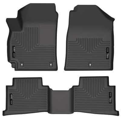 Husky Liners WeatherBeater Front & 2nd Row Seating Floor Liners, Black for 2020-2026 Lincoln Corsair - Part #96711
