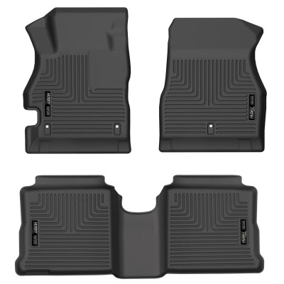 Husky Liners WeatherBeater Front & 2nd Row Seating Floor Liners, Black for 2020-2024 Nissan Versa - Part #95041