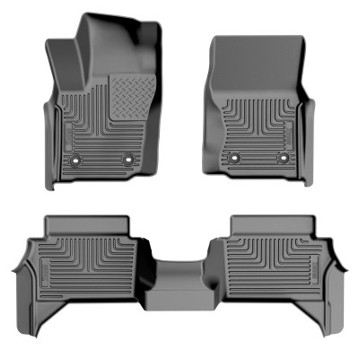 Husky Liners WeatherBeater Front & 2nd Row Seating Floor Liners, Black for 2024-2026 Toyota Tacoma Hybrid - Part #99281