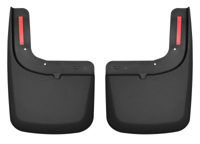 Husky Liners Custom-Molded Front Mud Guards for 2017-2022 Ford F-250 / F-350 Super Duty Black (w/Flares) - Part #58471