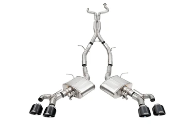 Corsa 2022-2026 Cadillac CT4-V Blackwing Cat-Back Exhaust for Factory Active Exhaust (4.5in Black PVD Tips) - 21317BLK