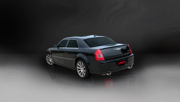 Corsa 14440 Xtreme Polished Single 4.0" Dual Rear Cat-Back for 2005-2010 Dodge Charger SRT-8 No Towing Hitch 6.1L V8