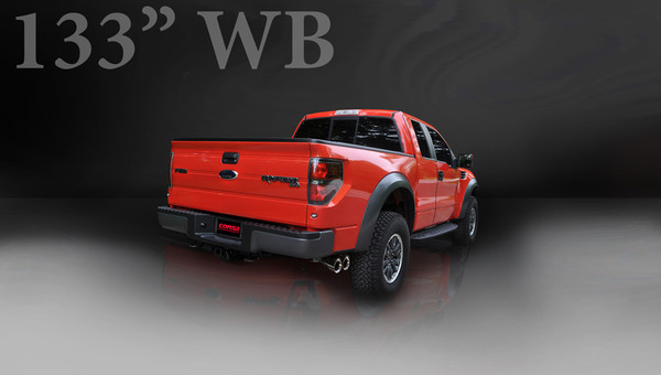 Corsa 14388 Sport Polished Twin 4.0" Single Side Cat-Back for 2010 Ford F-150 Raptor 5.4L V8