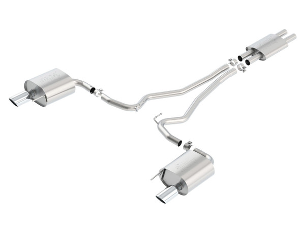 Shop with Just Bolt-Ons for best pricing & fastest shipping on your 2015, 2016 or 2017 Mustang V6 3.7L Coupe ONLY Borla 2.25" ATAK Cat-Back Exhaust System with Polished Chrome Tips #140588.