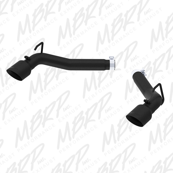 MBRP ARMOR BLK Axle-Back Exhaust, Black-Coated Aluminized Steel - 2010-2015 Chevrolet Camaro 6.2L - S7019BLK