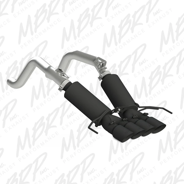 MBRP ARMOR BLK Axle-Back Exhaust, Black-Coated Aluminized Steel - 2014-2019 Chevrolet Corvette (C7) 6.2L - S7030BLK