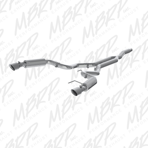 MBRP ARMOR Plus Cat-Back Exhaust, T409 Stainless Steel - 2015-2018 Ford Mustang EcoBoost 2.3L - S7275409