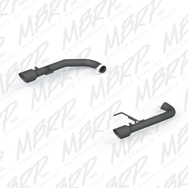 MBRP ARMOR BLK Axle-Back Exhaust, Black-Coated Aluminized Steel - 2015-2017 Ford Mustang GT 5.0L - S7276BLK