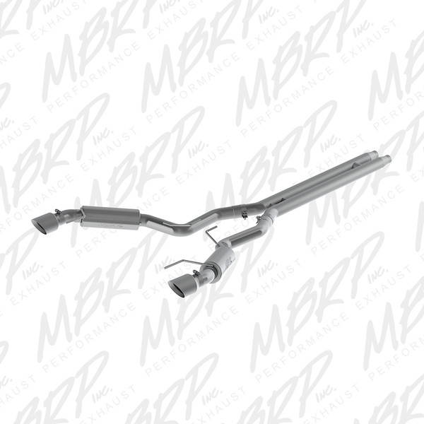 MBRP ARMOR Lite Cat-Back Exhaust, Aluminized Steel - 2015-2017 Ford Mustang GT 5.0L - S7278AL