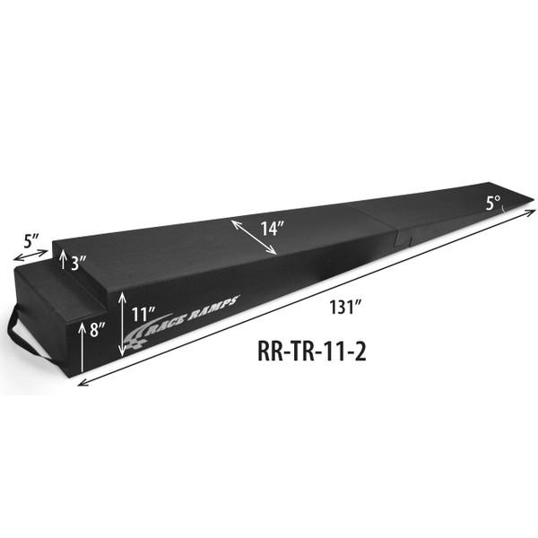 Race Ramps 11" Height Trailer Ramps 5 Degree Angle 131¬îL x 14¬îW (Set of 2) RR-TR-11-2