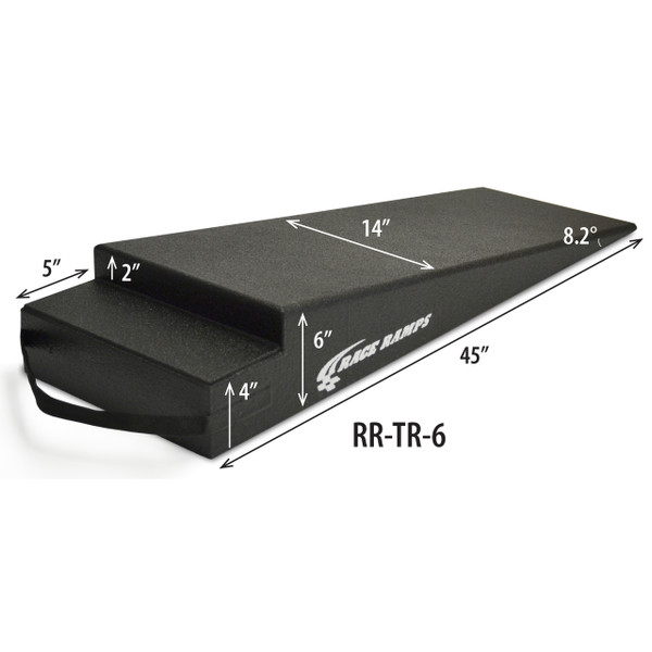 Race Ramps 6" Height Trailer Ramps 8.2 Degree Angle 45¬îL x 14¬îW (Set of 2) RR-TR-6