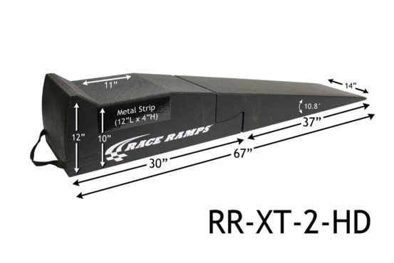 Race Ramps Heavy Duty 67" 2-PC Car & Pickup Service Ramps w/Metal Strip (Set of 2) RR-XT-2-HD