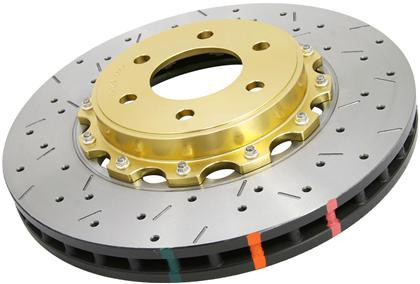 DBA 5000 Series Cross Drilled/Slotted Rotor - Gold Hat (See Descr.) 52218GLDXS