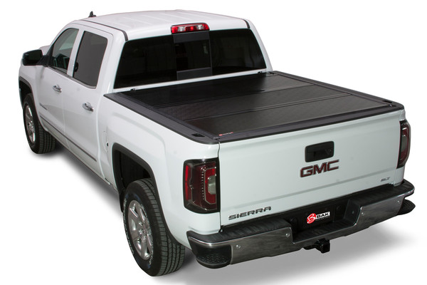 BAK Industries MX4 Hard Folding Tonneau Cover, Aluminum Panels for 2019-2026 GM Silverado / Sierra 6' 6 inch Bed 1500 (New Body Style) - Part #448131