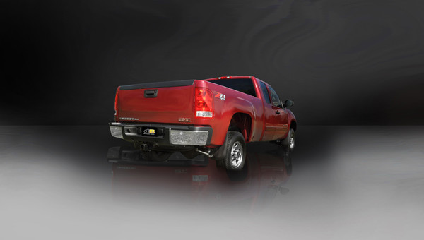 Corsa 24796 Sport Polished Single 4.0" Single Side Cat-Back for 2011-2013 GMC Sierra 2500 Extended Cab-Long Bed 6.0L V8