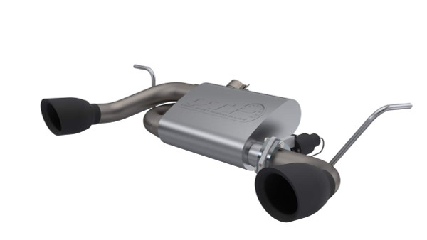 QTP Screamer 304SS Axle Back Exhaust Rear Dual Exit (4" Black Tips) for 2007-2018 Jeep Wrangler JK 3.6L / 3.8L #425007B