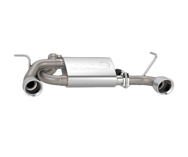 QTP Screamer 304SS Axle Back Exhaust Rear Dual Exit (4" Polished Tips) for 2007-2018 Jeep Wrangler JK 3.6L / 3.8L #425007