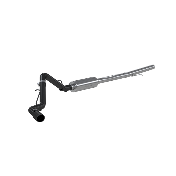 MBRP 3" Cat-Back Exhaust (Street Series) BLK Coated Aluminized Steel Single Side Exit for 2019-2026 Chevy Silverado 1500 4.3L & 5.3L / 2019-2026 GMC Sierra 1500 4.3L & 5.3L #S5087BLK