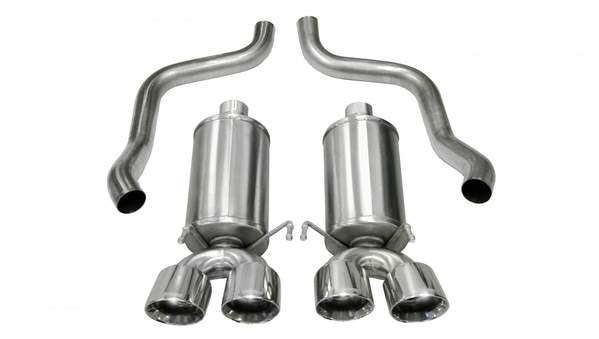 CORSA Xtreme 2.5" Axle-Back Exhaust with Dual Polished 4.5" Tips for 2009-2013 Chevrolet Corvette (C6) 6.2L #21012