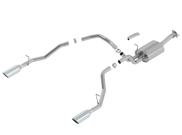 Borla S-Type Cat-Back Exhaust with Polished Tips for 2019-2026 Ram 1500 5.7L (Crew Cab Short Bed & Quad Cab Std. Bed) #140752