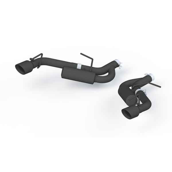 MBRP ARMOR BLK Axle-Back Exhaust, Black-Coated Aluminized Steel - 2016-2024 Chevrolet Camaro 2.0T - S7038BLK