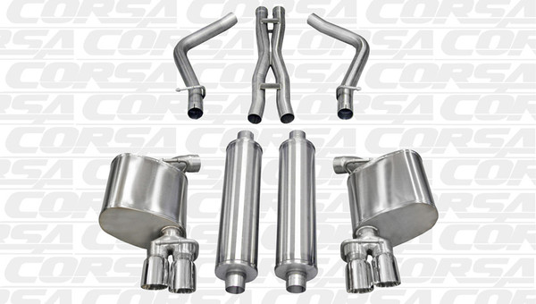 Corsa 14522 Xtreme Polished Twin 3.0" Dual Rear Cat-Back for 2011-2014 Dodge Charger RT 5.7L V8