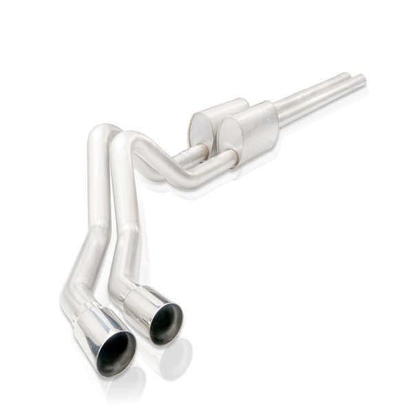 Stainless Works 2019-2020 Chevy Silverado 5.3L / 6.2L & 2019-2020 GMC Sierra 5.3L / 6.2L Redline Exhaust Passenger Side Exit Dual Polished Tip (Performance Connect) #CT19CBR
