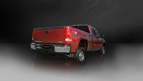Corsa 14792 Sport Polished Twin 4.0" Single Side Cat-Back for 2011-2013 Chevy Silverado 2500 Extended Cab-Standard Bed 6.0L V8