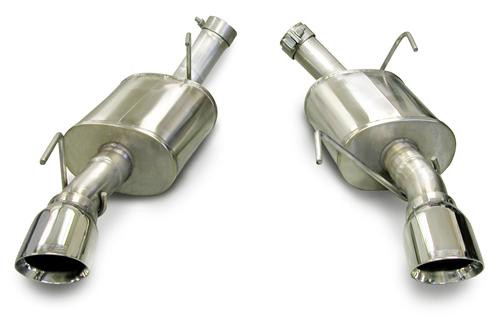 Corsa 14314 Xtreme Polished Single 4.0" Dual Rear Axle-Back for 2005-2010 Ford Mustang GT 4.6L V8