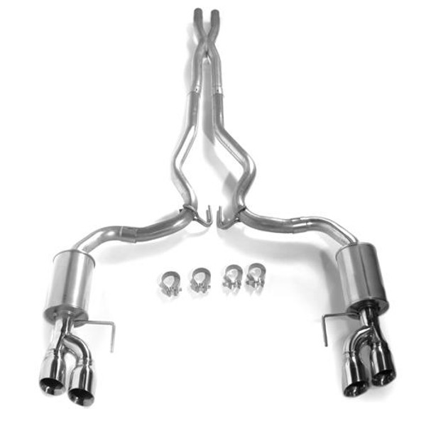 Roush Cat-Back Exhaust System with Quad Polished Tips for 2018-2023 Mustang GT 5.0L V8 - 422093