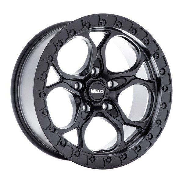 Weld Off-Road Ledge Wheel Satin Black 17x9 | 5x127 BC (5x5) | -12 Offset - fits Jeep Wrangler JL 2018-2026, Jeep Wrangler JK 2007-2018, Jeep Gladiator JT 2020-2026, and 7 more